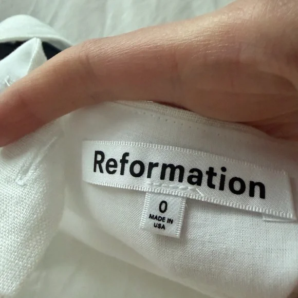 Reformation Daria White Linen Dress - Picture 4 of 4